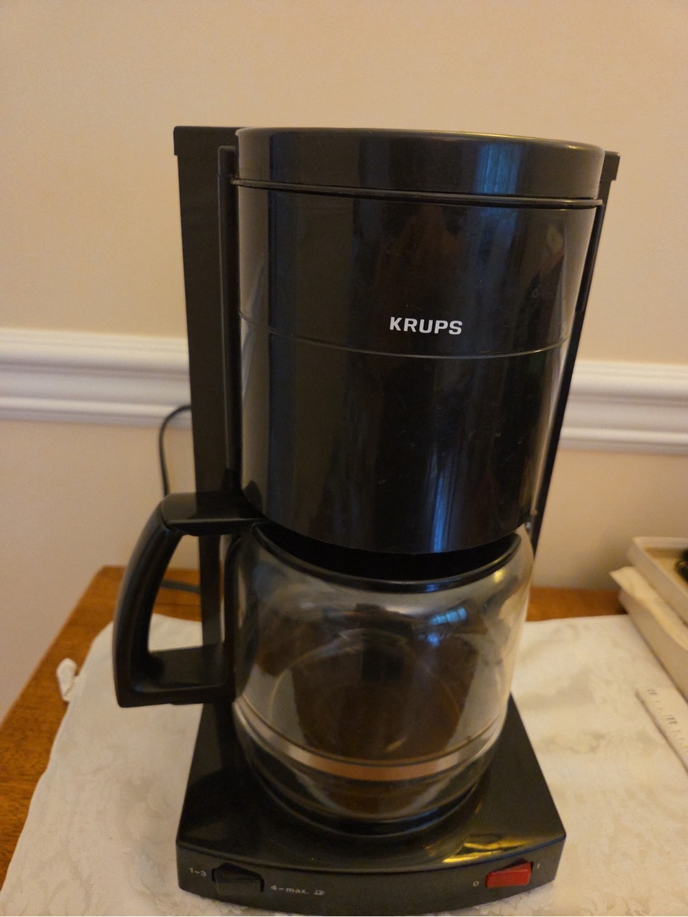 KRUPS Black Drip Coffee Maker – Home Brewing Carafe